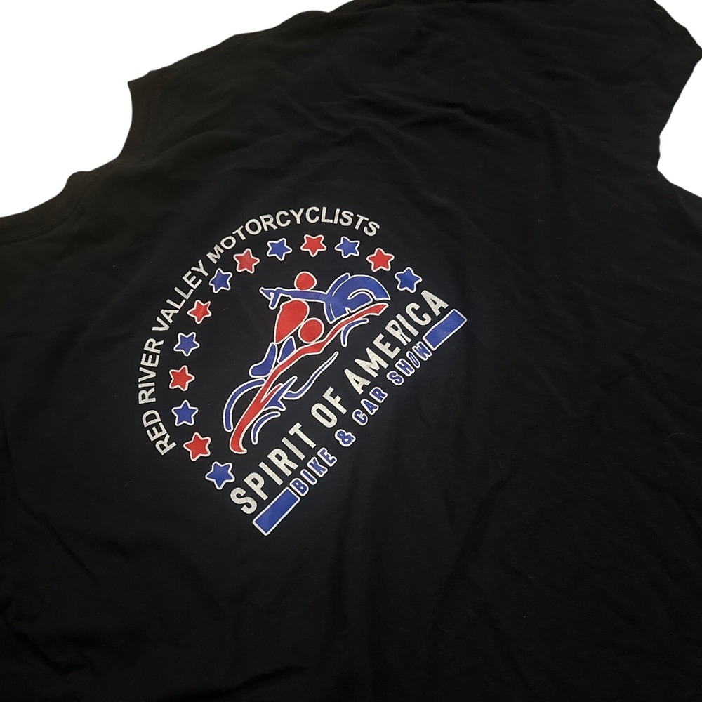Gildan RRVM Spirit of America Bike & Car Show Graphic T-Shirt Black 3XL Mens